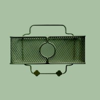 무타공 스티커형 클로버 벽걸이 철제 수납 선반 녹색