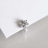 (Silver925) Mini cubic ring earring