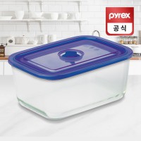 코렐 파이렉스 이지씰 블루 내열유리 사각용기 2990ml