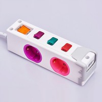 16A 3구3m 옆으로 USB 2포트 개별접지 멀티탭 멀티텝