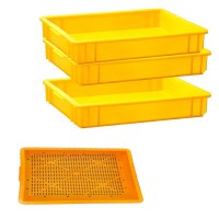노란 두부 상자 어묵 플라스틱 운반 박스 가래떡 5개
