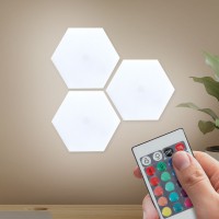 무선리모컨 LED 무드등 접착식 벽등 3개 색상조정