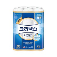 크리넥스 휴지 울트라클린 3겹 30롤 롤화장지 롤휴지