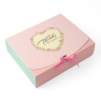핑크 접이식 리본 선물포장 상자 박스 10p 31X25cm