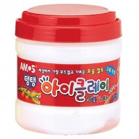 아모스 23000 탱탱아이클레이 400g 흰색 버켓 통 1