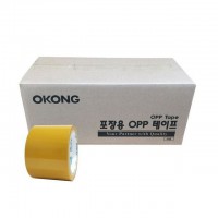 오공 OPP 75mmx40M 1BOX-30개입 미색 opp 박스테이프