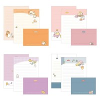 밍꼬 캐릭터 귀여운 편지지 편지봉투 세트 20개 혼합