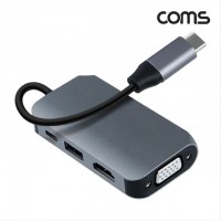 USB 3.1 Type C 컨버터 멀티 4in1 HDMI 4K2K VGA US