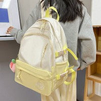 인기 패션 캐주얼 책가방 여성 학교 백팩 노란색 가방