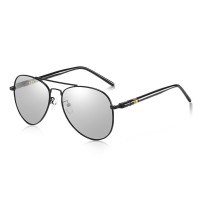 커플 자외선 차단 변색 편광 선글라스 UV400 블랙