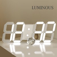 루미너스 아이비 밀크화이트 LED벽걸이 디지털벽시계