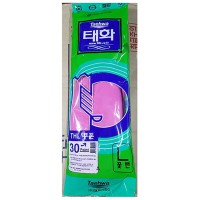 고무장갑 꽃밴L분홍색 태화 X10