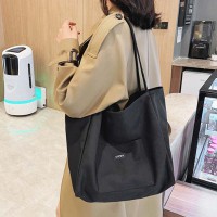 신상 패션 남자 여자 토트백 캔버스 숄더백 블랙 가방