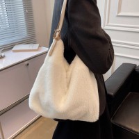 유행 여성 인기 메신저백 패션 털쇼퍼백 흰색 가방