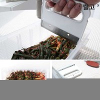 김치 자르는 밀폐 용기 커터 커팅 파김치 보관