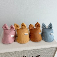 봉봉 골덴 리본 고양이 강아지 겨울 선캡 4colors