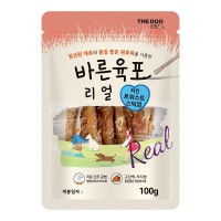 (2개)리얼 육포 사사미 치킨 트위스트 스틱껌100g