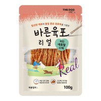 (2개)리얼 육포 사사미 치킨 내츄럴스틱100g